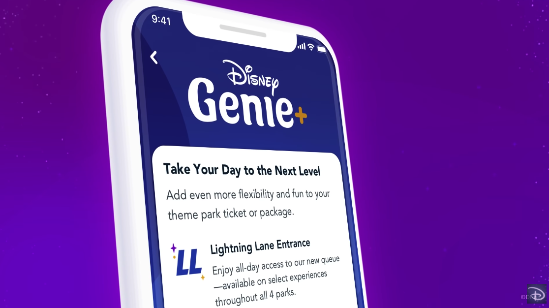 Aplicación de My Disney Experience mostrando Genie+